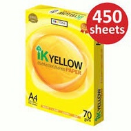 IK Yellow Copier Paper 70gsm (A4) Paper 450 Sheets