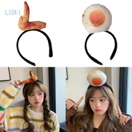 LIDU1 Funny  Headband Hotdog Headband Funny Headband Party Headband  Hat Costume Fried egg Headband 