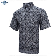 (guanyi) Pacolino Malaysia Men Batik Short Sleeve Regular - Black Colour