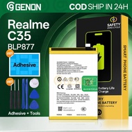 【Free Tools+Adhesive】Genon Battery for Realme C35 Battery BLP877 5000mAh Bateri New 0 Cycle