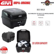 GIVI B32NB BOLD 32Ltr Metalic Black MonoLock Top-Case (Universal Mounting Plate Included)
