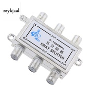 Metal 5 Way Coaxial Cable Splitter for Satellite TV Antenna Signals 5-2050MHz