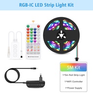 RGB IC Led Tape DC 12V Wifi Addressable WS2811 Smart Pixel Led Strip Light Kit Magic 5M 10M 15M 20M 5050 Home Wifi Voice Control
