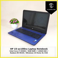 HP 15-ac108nx Intel Core i7-6500U 2.5GHz 8GB RAM 128GB SSD Radeon R5 M330 2GB GPU Refurbished Laptop Notebook