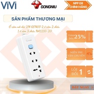 GONEO 2M extension socket 2 2-pin sockets 1 3-pin socket NA1210-20