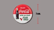 sticker pvc coca cola your tires สติกเกอร์โค้ก งานพิมพ์ดีที่สุด OFFSET PRINTING เคลือบ UV กันแดด กันน้ำ