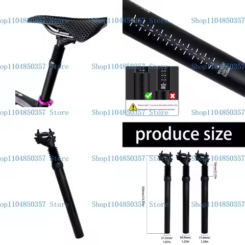 5asd Road Bike Suspension Seatpost Shock absorbers Bicycles Post Adjusted Coil Spring Aluminum Alloy