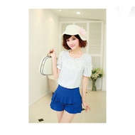 Korean Style Women Slim Fit Short Pants Pink Blue