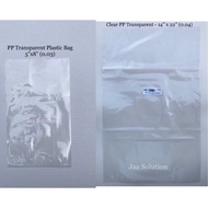 (0.03) 5”x8” / (0.04) 5”x8” / 7”x10” / 8”x12” / 9”x14” / 10”x16” / 14”x22” PP Transparent Plastic Bag - 2kg