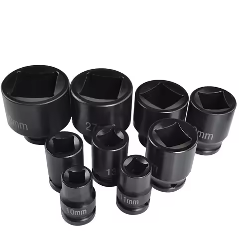 Impact Square Socket 1/2" Drive Heavy Duty 4 Point Air Socket Wrench Square Head Screw 5-30mm for Ch