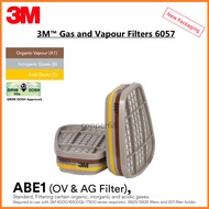【Genuine】3M™ 6057 Vapor or Acid Gas Cartridge for Reusable Respirator | 3M 6002/6003