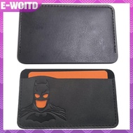 E-WOITD Leather Bat ID Card Holder Case Wallet Personalized SuperHero Mask Card Holder Gift E-WOITD