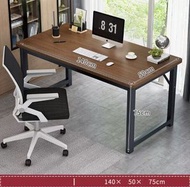 臺式電腦桌(黑橡木+白架)【尺寸：長140*寬50*高75cm】