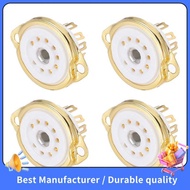 【NEW】4Pcs 9pin Tube Socket  Tube Socket,Vacuum Protect Tube Socket for 12AX7,12AT7,12AU7,ECC83,ECC82