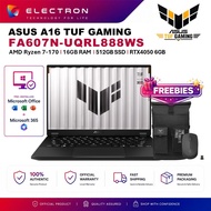 Asus TUF A16 FA607N-UQRL888WS 16" FHD+ 144Hz Gaming Laptop ( R7 170, 16GB, 512GB SSD, RTX4050 6GB, W