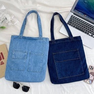 Denim Shoulder Bag Women Large Capacity Shopping Bag Canvas Handbag