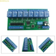 Doublebuy 8 Isolated Input 8 Output Relays Module DC12V 24V DIN35 C45 Rail Box UART RS485 Modbus RTU