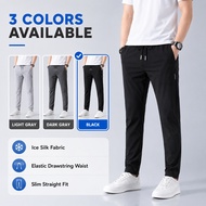 [CHEAP FAST DELIVERY] Korea Seluar Lelaki Sutera Ais,  Korea Ice Silk Men's Straight Pants for Sprin