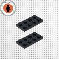 Combo of 2 new black 2x4 flat tiles