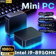 Mini PC Windows 11 Intel Core i9 8950HK  Desktop Computer 16GB DDR4 1TB 2TB SSD WiFi 6 Portable Pc G