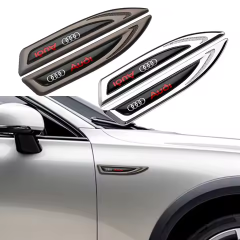 2pcs Car Styling Side Fender Body Decoration Metal Emblem Sticker For Audi Sline TT A1 A2 A3 A4 A5 A