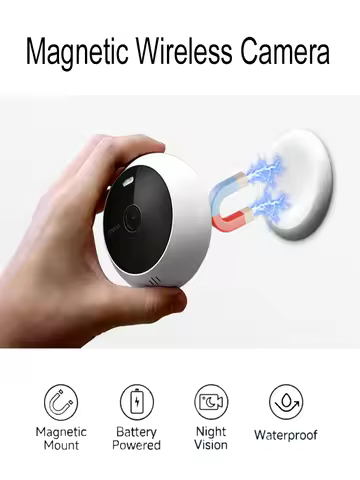 2K Wireless Battery Powered Cameras Outdoor Magnetic 5MP IP Camera Indoor for Home Security Smart Mo