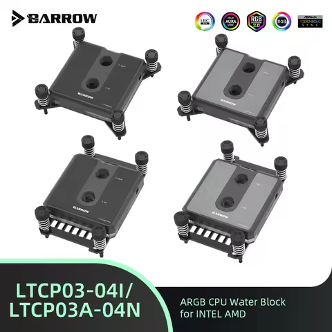Barrow CPU Water Cooler LTCP03-04I/LTCP03A-04N Liquid Cooling Block for LGA115X 1200 1700 AM5 PC Gam