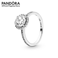 Pandora Silver ring with clear cubic zirconia