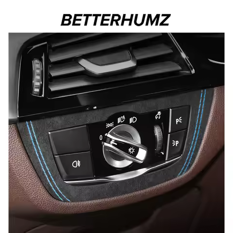 For BMW G30 G32 G38 X3 G01 G08 X4 G02 Made of Alcantara Car Interior Headlight Switch Knob Panel Tri