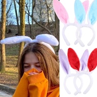 Adults Kids Plush Hairband Anime Cosplay Rabbit Ears Headband /Women Party Decorations Plush Bunny E