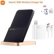 Mian ชุดที่ชาร์จแบบไร้สาย Xiaomi 50W พร้อมที่ชาร์จ67W6A สายชาร์จเร็วระบายความร้อนด้วยอากาศแนวตั้งสำห