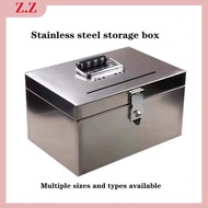 Stainless Steel Piggy Bank Cash Box Cash Box Cash Register Bill Box Portable Supermarket Cash Box
