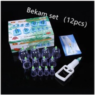 Set Bekam (12pcs cup | Cupping Set 12pcs cup) cup bekam for beginner (Included hand pump)