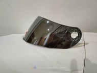 kaca atau visor helm KYT X rocket iridium silver dan pelangi ClEAR