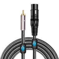 GOLLEY LION สายแปลง XLR เป็น RCAสาย XLR ตัวเมียเป็น RCA ตัวผู้สายเชื่อมต่อสัญญาณเสียง HiFi สเตอริโอ