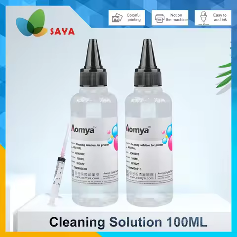 2x100ml Cleaner Cleaning solution Liquid Fluid for Inkjet Printer Print Head For HP EPSON CANON BROT