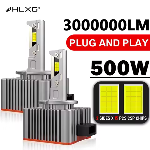 2Pcs D1S D3S LED Canbus Car Headlight Bulbs D2S D4S D5S D8S 300000LM 500W D1R D2R D3R D4R D4R Chip 6