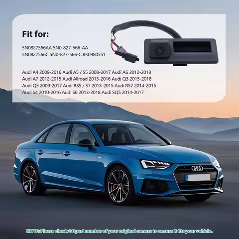 New 5N0827566AA Rear View Backup Parking Aid Camera for Audi A4 A5 A6 Allroad Q3 Q5 S3 S5 5N0827566C