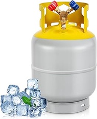 FAHKNS Refrigerant Recovery Tank for R12, R22, R134A, R410A etc Refrigerant with 1/4 SAE Y-Valve Liq