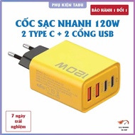 4-port charger, 120W includes: 2 Type C ports and 2 USB ports - 4-in-1 fast charger, 120W fast charg