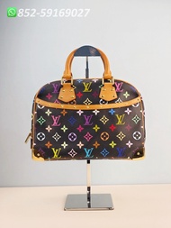 🔥99新✨全港最平 ‼️ 正品 任驗 ‼️ Louis Vuitton LV Monogram Multicolore Trouville Black Handbag  手袋 黑三彩 村上隆 手提袋 