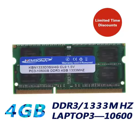 KEMBONA New Sealed DDR3 1333mhz 4GB (for all motherboarnd) PC3 10600 4GB SO-DIMM RAM Laptop Notebook