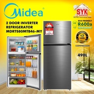 SYK Midea Refrigerator 2 Door MDRT580MTB46-MY 490L Inverter Refrigerator Fridge 2 Door Peti Sejuk 2 