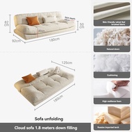 Oylif โซฟาปรับนอนได้ Cat scratch fabric โซฟาน่ารัก recliner sofa โซฟามินิมอล Cloud design โซฟาราคาถูกๆ โซฟา 2 ที่นั่ง 240*92*82cm OY2418