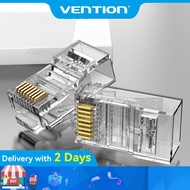 Vention RJ45 Connector Cat6/Cat5e/Cat5 Network Plug 8P8C Modular Ethernet Cable Crimp Connectors for