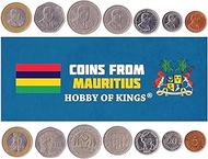 7 Coins from Mauritius | Mauritian Coin Set Collection 5 20 Cents ½ 1 Rupee 5 10 20 Rupees | Circula