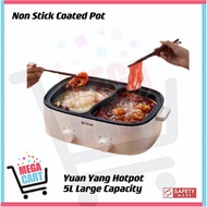 5.0L Multi Function Yuan Yang Hotpot | Steamboat | Cooker (Non Stick Coated Pot)