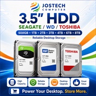 500GB 1TB 2TB 3TB 4TB 6TB 8TB 3.5" HARDDISK WD TOSHIBA SEAGATE HITACHI [ REFURIBSHED ]