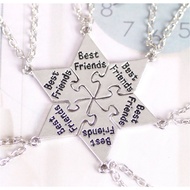 2024 5 &6 &7 Pieces Best Friend Necklace For Women Men Alloy Pendant Letter Best Friend Friendship N
