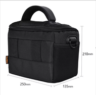 FOSOTO Black Waterproof Anti-shock Camera Case Bag Compatible for Canon Powershot Nikon Coolpix L340